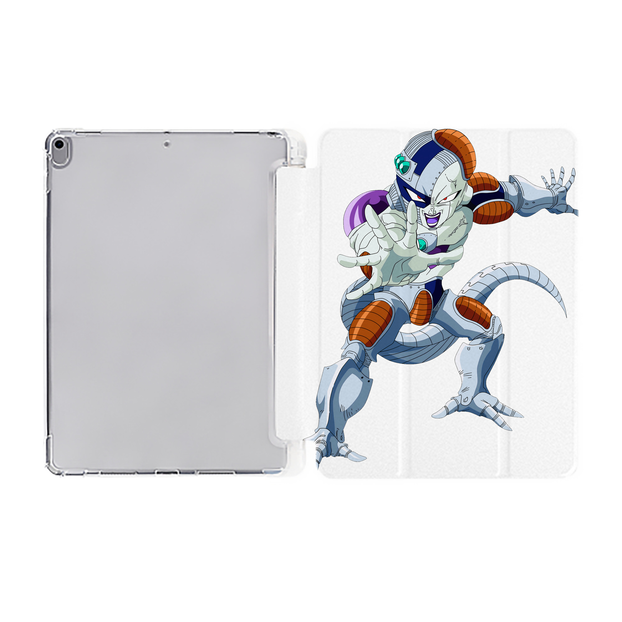 （画像用） ドラゴンボール フリーザ DRAGON BALL Frieza IPad ケース ペン収納付き 三つ折りスタンド PUレザー×シリコン 対応機種9.5/10.5/10.9インチ